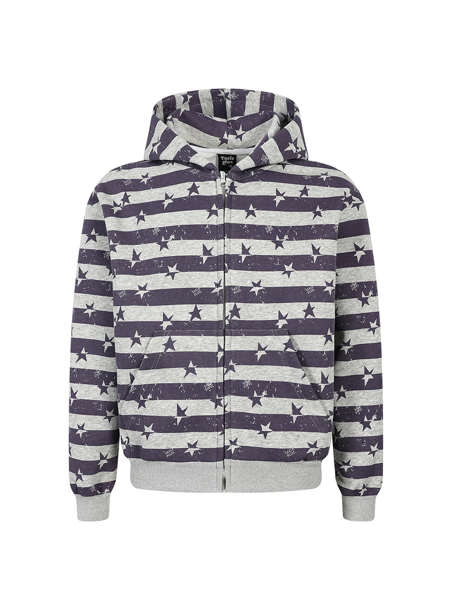

Ретро-худи с американским звездным принтом и полосками, весенний повседневный кардиган-жакет для пар, молодежный, для мужчин и женщин