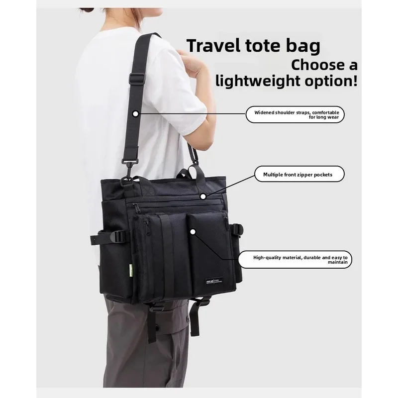Large Capacity Oxford Crossbody Shoulder Bag Students Teenagers Handheld Use Versatile Daily Handbag