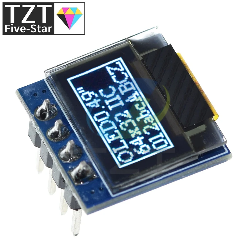 TZT OLED 디스플레이 LCD 모듈, 흰색 0.49 인치 스크린, 64x32 I2C IIC 인터페이스, SSD1315 드라이버, Arduino AVR STM32 용, 0.49 인치