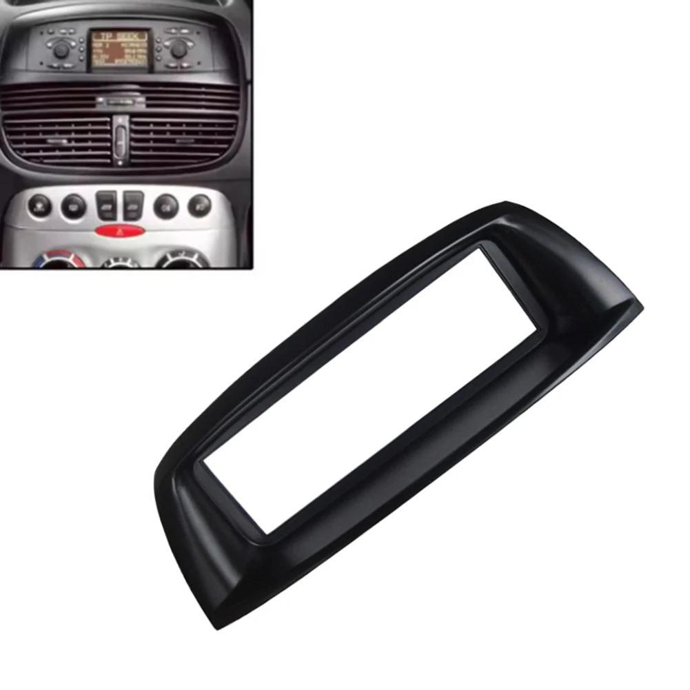 1DIN Radio Fascia For Dash Panel Mount Trim Kit For Fiat For Punto For Linea 2002 Stereo Faceplate Audio Modification Black ABS