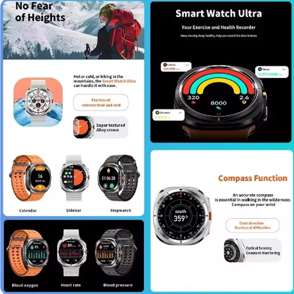 Original Samsung Galaxy DT 7 Ultra Smart Watch AMOLED Screen Multi-Function Sports Fitness Tracker Health smart watch 2025 NEW