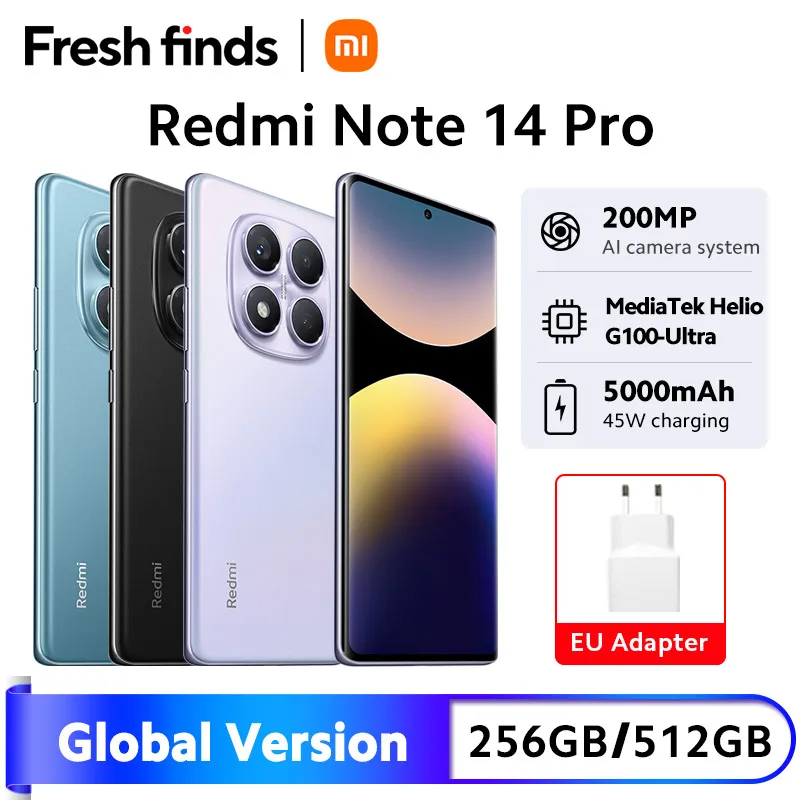 Global Version Xiaomi Redmi Note 14 Pro 4G Smartphone 6.67