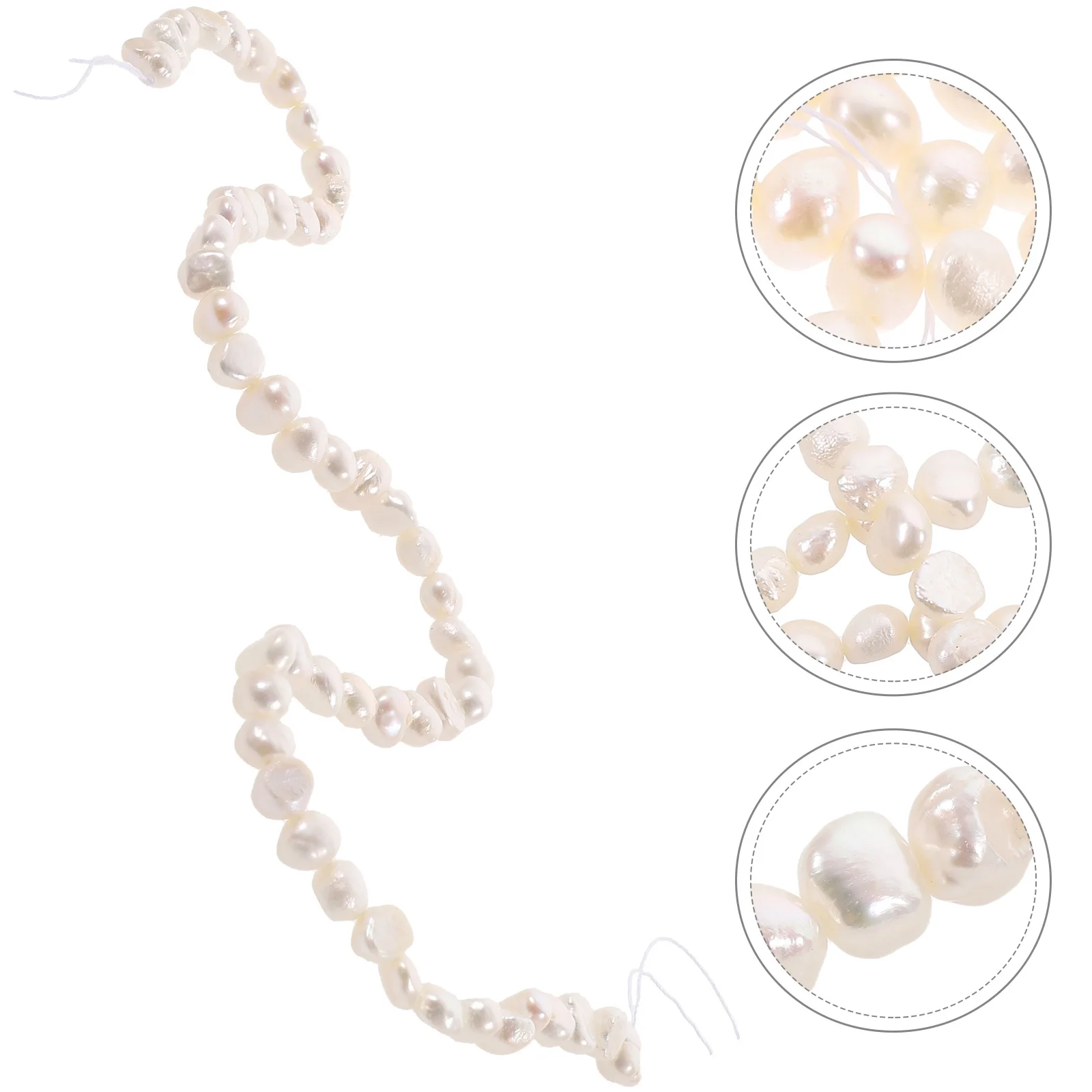 1 String of Unique Shape Pearl Bead Handmade Jewelry Spacer Bead Bracelet Natural Pearl Charm DIY Jewelry Making Supply