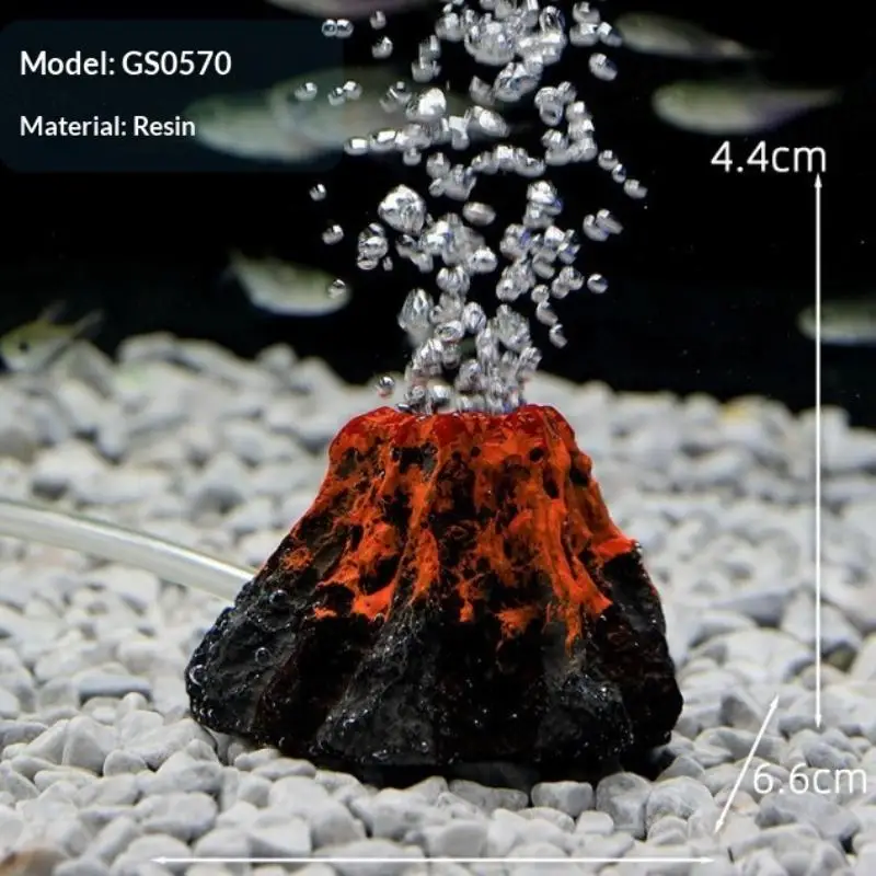 Aquarium Volcano Shape Air Bubble Stone Oxygen Pump Decoration For Fish Tank Use