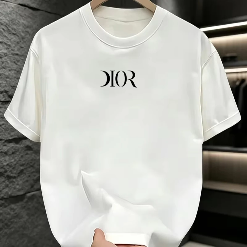 2026 New Summe T-shirt Flat Print Round Neck Short Sleeve Men's and Women's Comfort Wardrobe Essential Daily Wear T-shirt