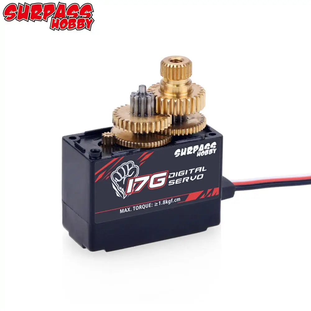 High Quality SURPASS Hobby S0017M 17g Metal Gear 1.8KG Digital Servo for RC Airplane Robot 1/18 1/16 Truck Car Boat Duct Plane