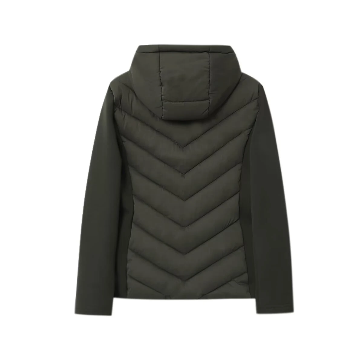 European and American style 2025 winter new women's versatile long sleeved hooded spliced cotton jacket