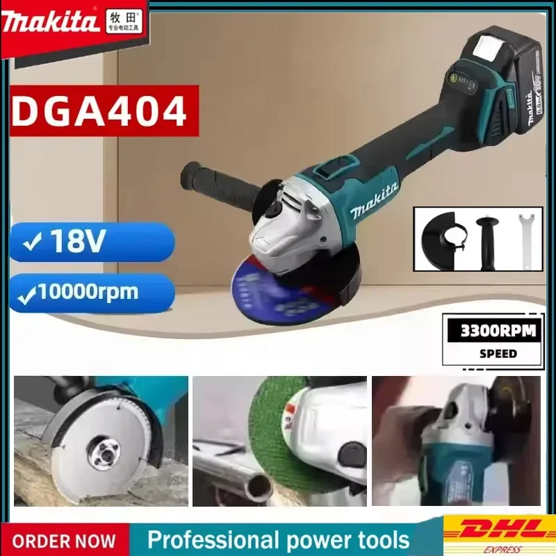 

Makita DGA404 Electric Brushless Angle Grinder Cordless Polishing Cutting Machine Tool for 18V Battery 125/100mm