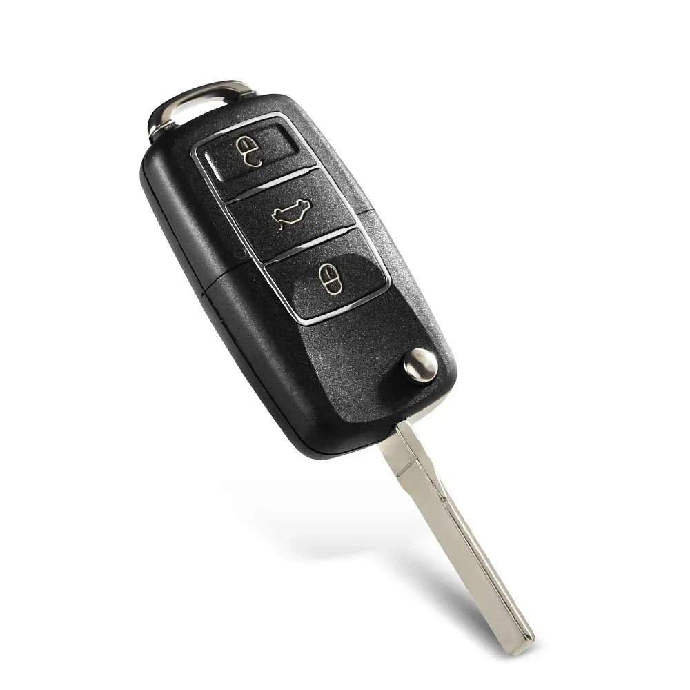 Keyyou 3 Knoppen Auto Sleutel Shell Case 1Pcs Voor Volkswagen Vw Jetta Golf Passat Kever Skoda Seat Polo B5 Key Case