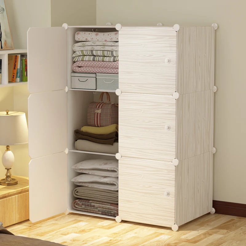 

Plastic Foldable Closet Clothes Organizer Bedroom Modern Partitions Shelf Wardrobe Minimalist Nordic Guarda Roupa Home Furniture