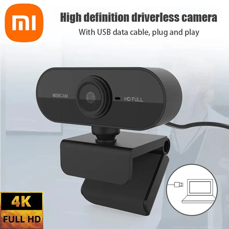 Xiaomi 4K Webcam Mini Camera 4K Full HD Webcam with Microphone 30fps USB Web Cam for Auto Focus PC Laptop Video Shooting Camera