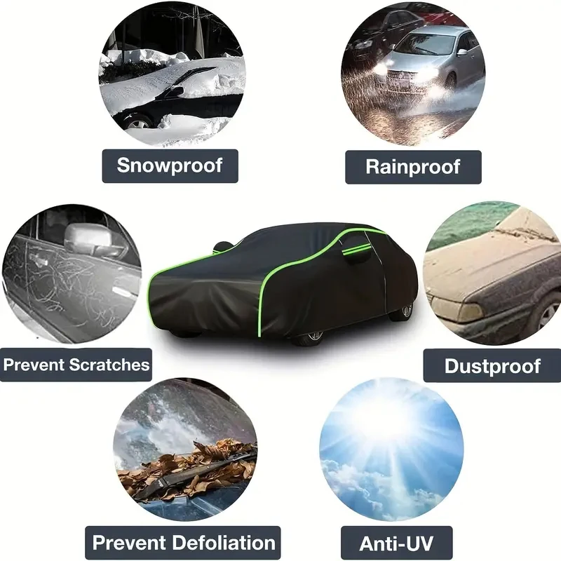 Universelle Wasserdichte Autoabdeckung UV-Schutz Vollständiger Schutz für SUV und Limousine - Staub-, Regen- und Schneefester Autozubehör – Detail 6