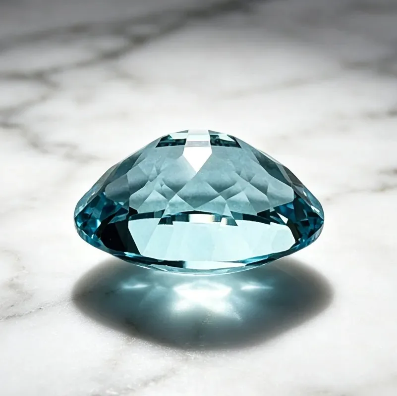 High Quality Lab Grown Sapphire Aquamarine Oval Cut Charms Gemstone for DIY Ring Necklace Earrings Making Selectable Certificate