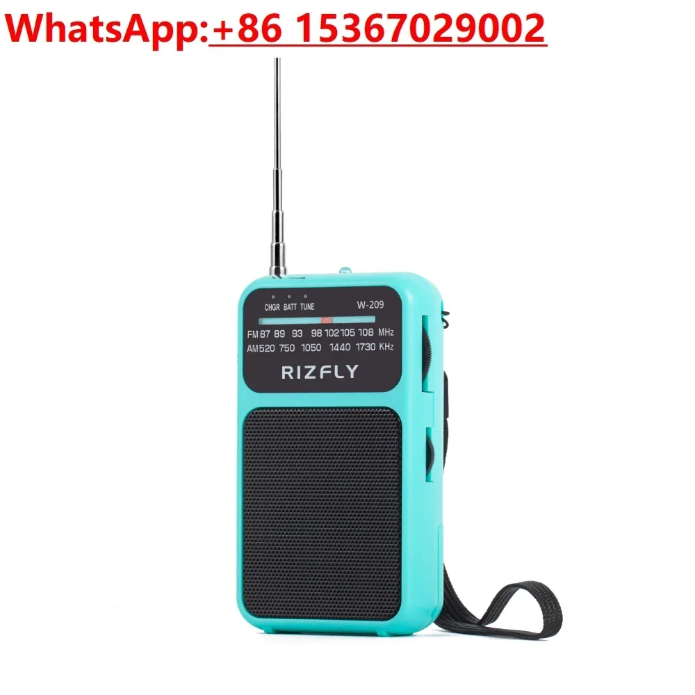 Portable pointer FM/AM two-band radio dual-mode power supply large speaker flashlight lighting