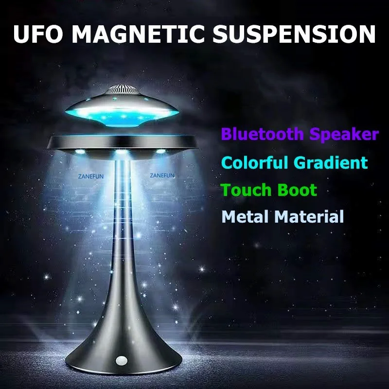 Magnetic Levitation Smart Speaker Wireless Charging 3D Surround Sound UFO Audio Magnetic Levitation Bluetooth Speaker