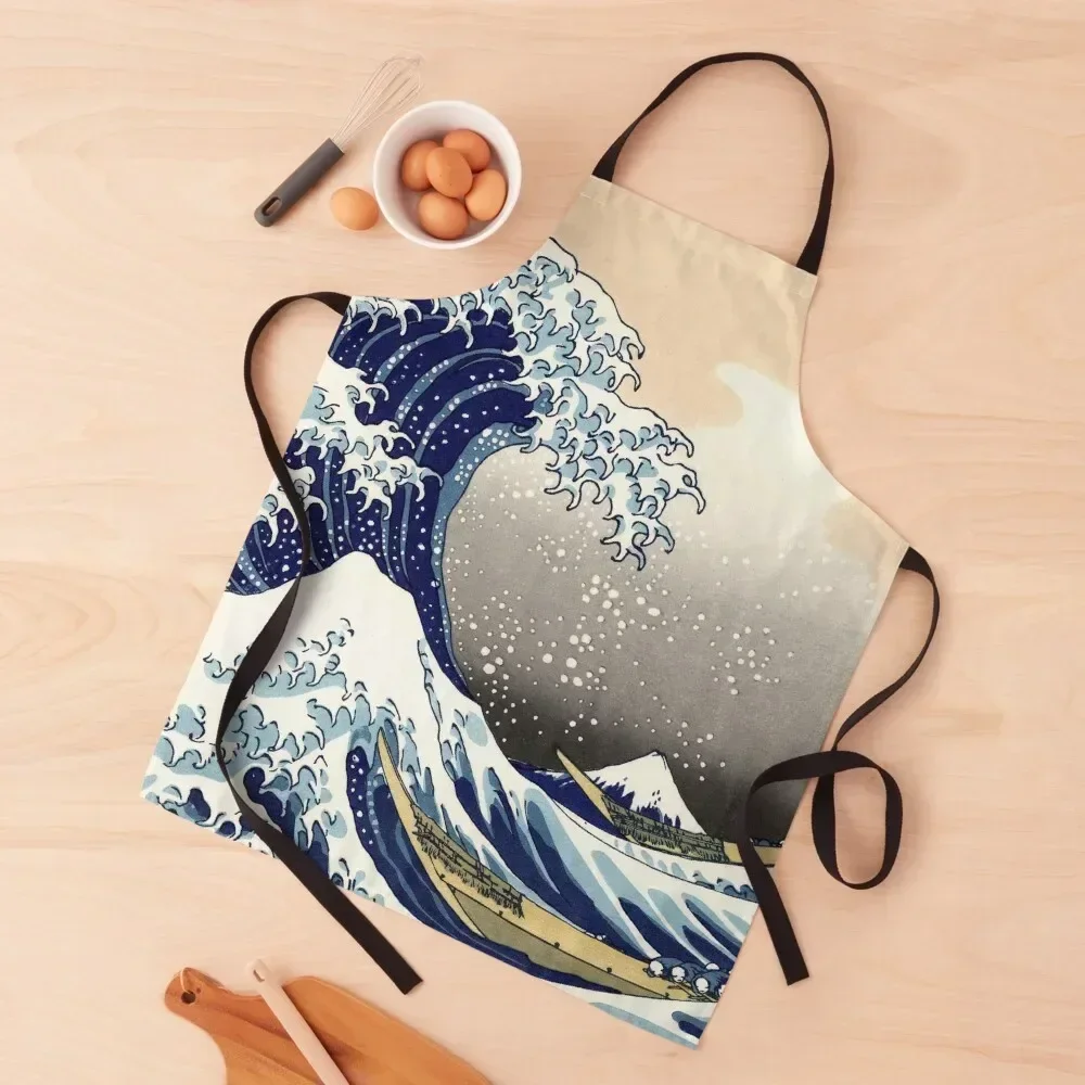 

The Great Wave off Kanagawa - Hokusai Apron with personal logo carpenter Apron