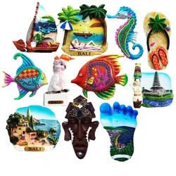 Indonesia Country Fridge Magnets Souvenir Bali Magnetic Stickers Decorative Refrigerator Magnets Creative Resin Handicrafts