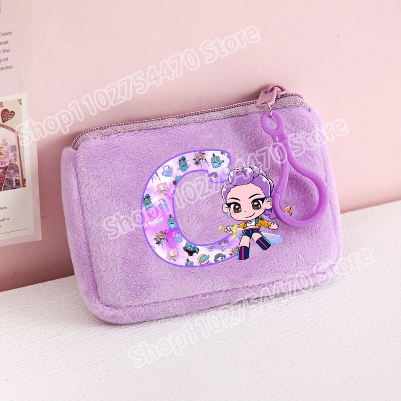 Monedero cuadrado KPop Demon Hunters, billetera con estampado de dibujos animados de Rumi Mira Zoey, monedero portátil Kawaii para niñas, bolsas de almacenamiento para regalos