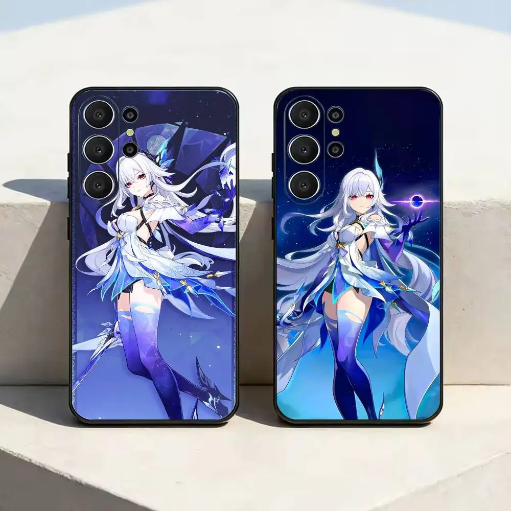 Impact Genshin S-Skirk Game Phone Case For Samsung S25,S24,S21,S22,S23,S30,Ultra,S20,Plus,Fe,Soft Silicone Black Cover