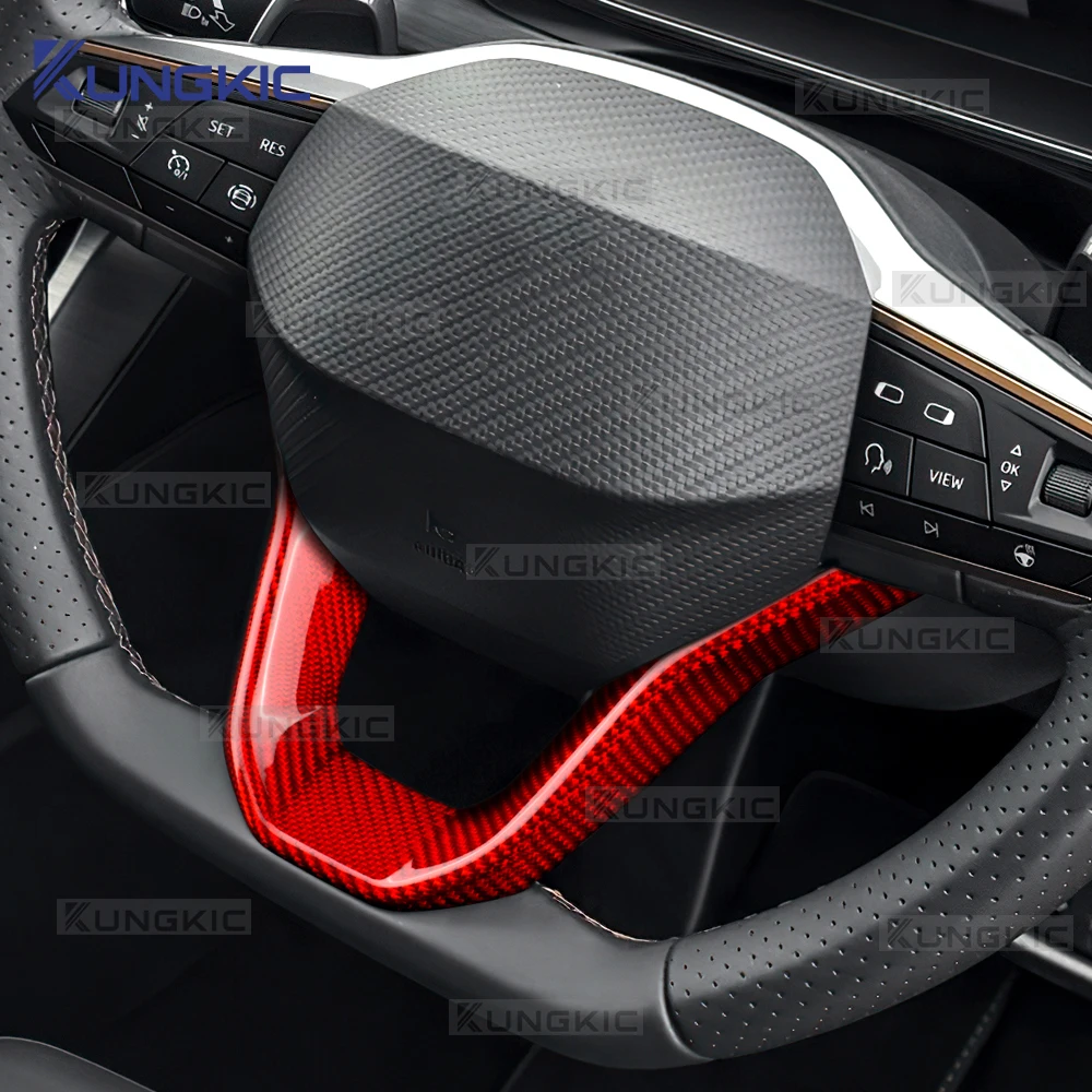 

Накладка из сухого карбона на нижнюю часть руля для Seat Ateca/Ibiza/Leon/Tarraco, для Cupra Formentor/Ateca/Bron/Leon 2021-2026