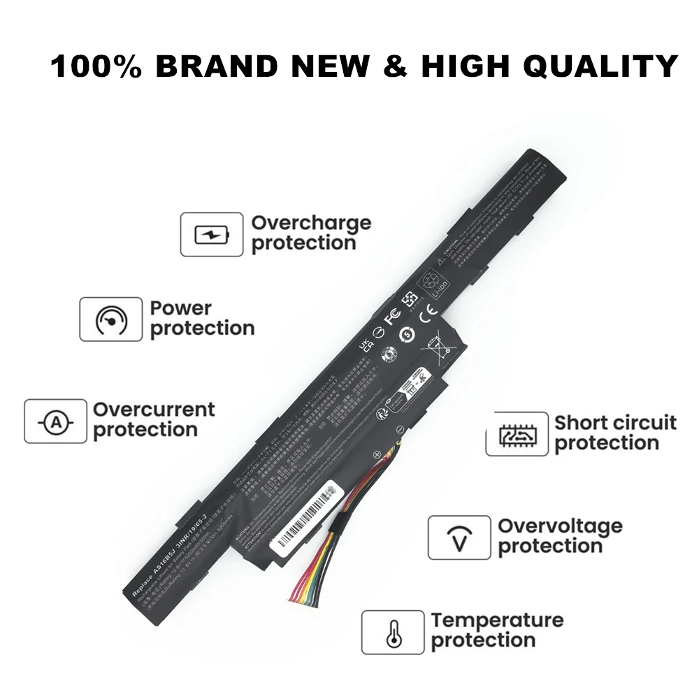 10.95V 5600mAh  AS16B8J AS16B5J Laptop Battery  for Acer E15 E5 - 575G/F15 F5 - 573G