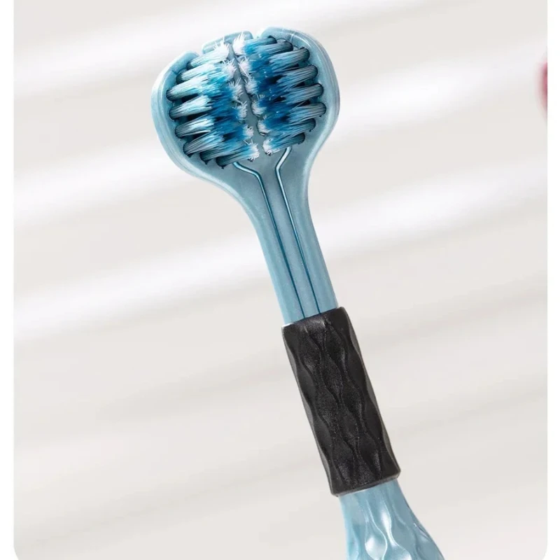 3D Manual Toothbrush 2/4pcs Three sided U-shaped Soft Toothbrush for Comprehensive Oral Cleaning for Adults,Couples, Families