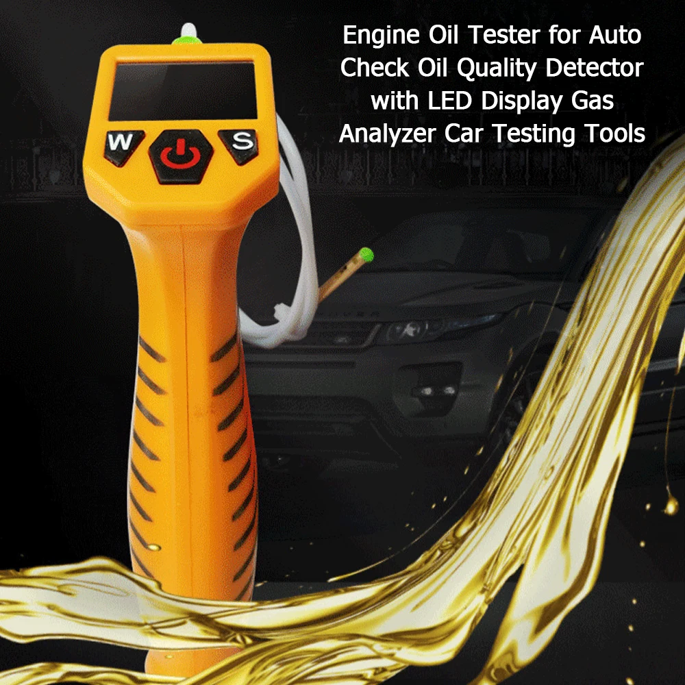 Engine Oil Tester Engine Oil Tester for Auto Check Oil Quality Detector with LED Display Gas Analyzer Car Testing Tools