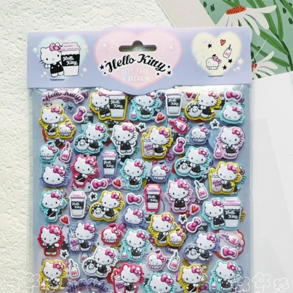 Genuine Sanrio Stickers Girls Toy Gift Hello Kitty DIY Laptop Phone Suitcase Notebook Ancient Anime Sticker Graffiti Decals