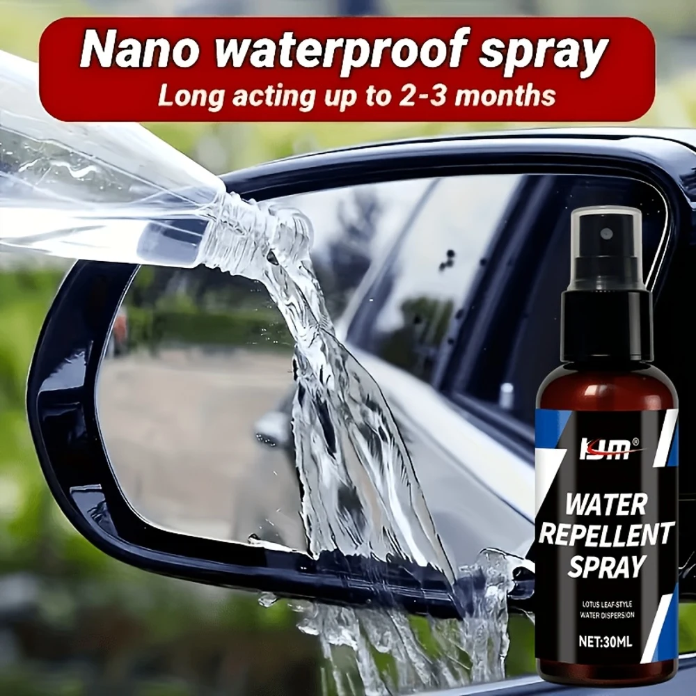 30 Milliliters of Automotive Glass and Rearview Mirror Rainproof Agent, with Nano-coating for Super Hydrophobicity, Durable and