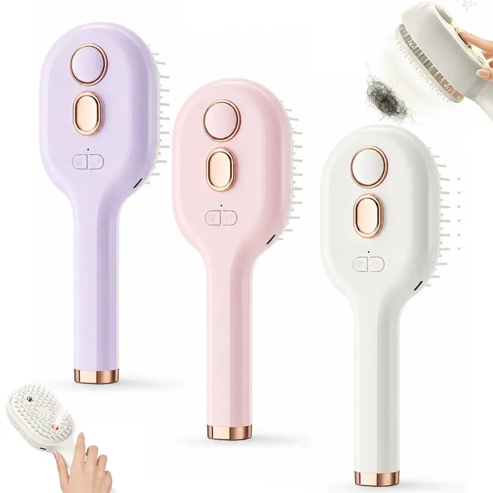 3-in-1 Electric Spray Air Cushion Massage Comb Rechargeable Massage Teeth Electric Steam Brush Spray Function Hair Care Comb
