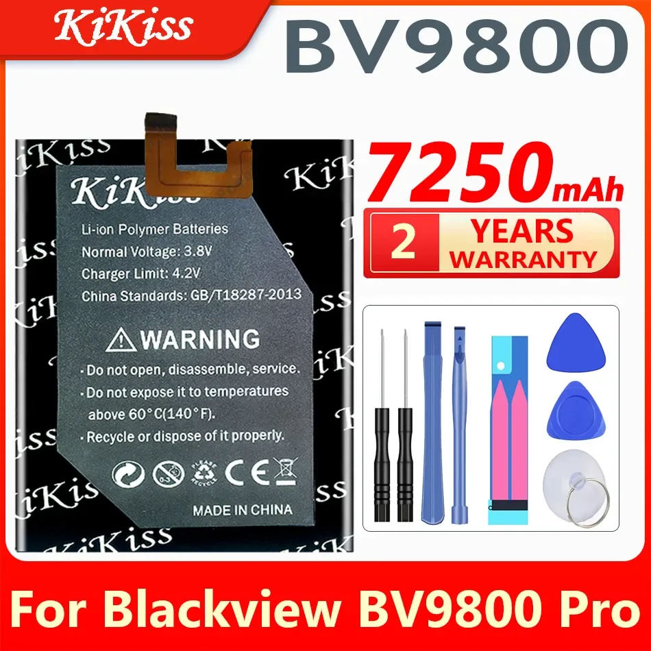 

7250mAh KiKiss Battery For Blackview BV9800 / BV9800 Pro BV9800Pro High Capacity Batteries