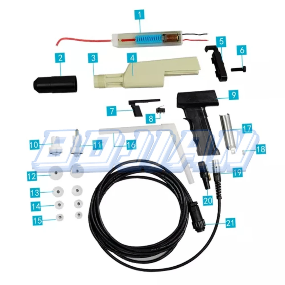 PG1 proszek elektrostatyczny pistolet do nanoszenia powłoki Hi-Q dla Gema PG1