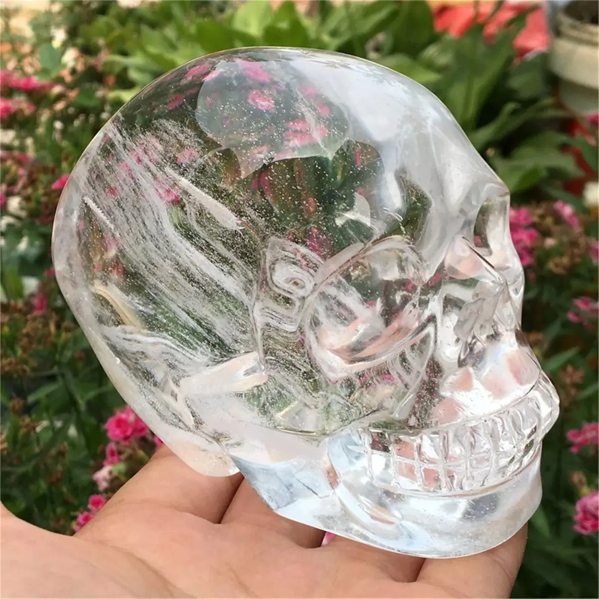 Crystal Skulls, Carved Crystal Decorations for Room , Meditation and Air Purification