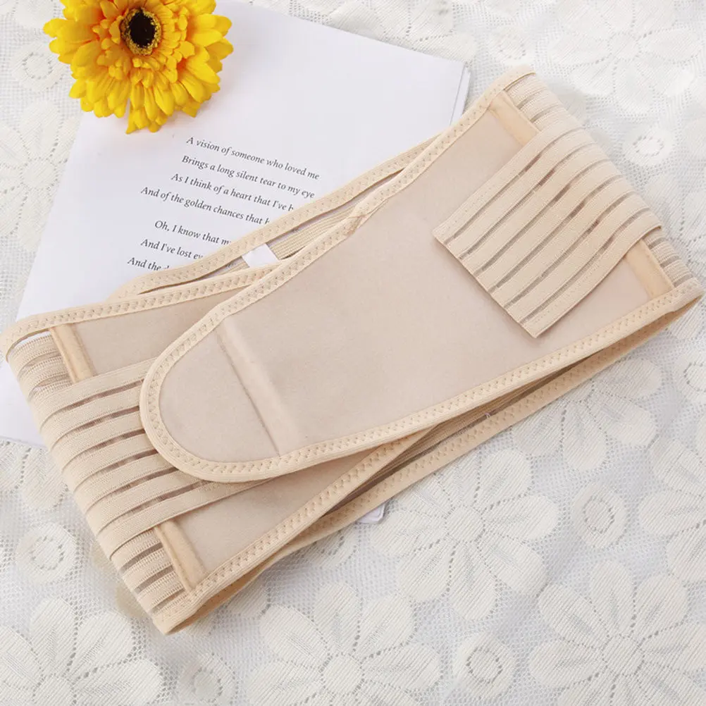 

2Pcs Postpartum Recovery Pelvic Correction Belt Adjustable Hip Shrink Support Pelvis Correction for Women M Size Skin Color