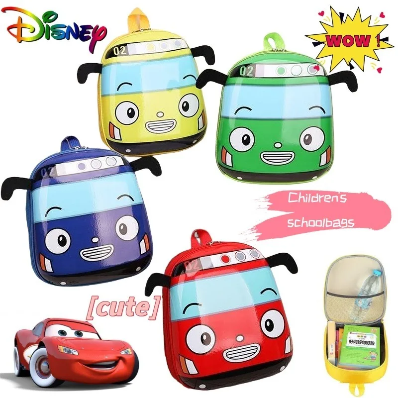 

Рюкзак Disney Lightning McQueen для мальчиков, небольшой автомобильный рюкзак с героями мультфильмов, новая милая маленькая студенческая двойная сумка через плечо.
