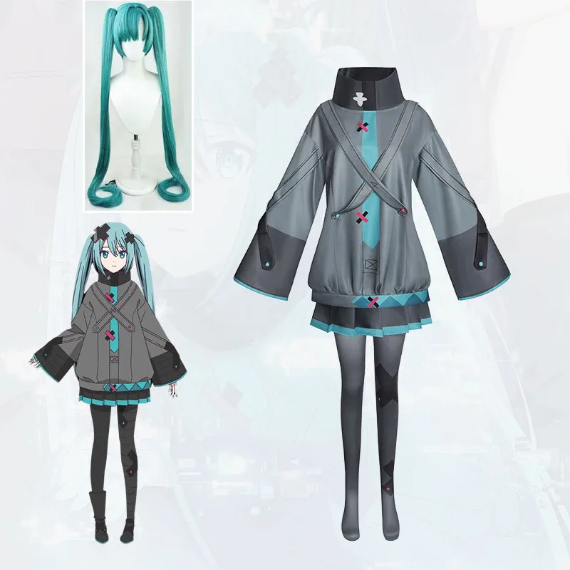 

Miku Project Sekai Theater Edition Cosplay Costume Wig Full Set Uniforms Outfits Women Girls Daily Clothing Halloween Costume