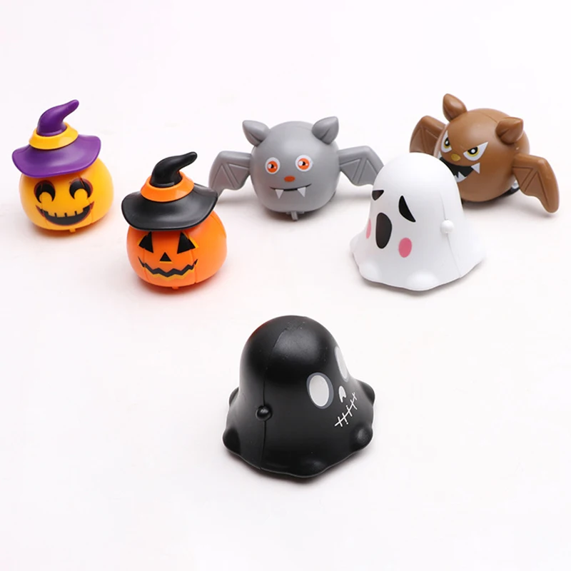 Coche de inercia de la serie de Halloween para niños, juguetes creativos, 5 piezas, divertido, calabaza, esqueleto, fantasma, murciélago, coche extraíble