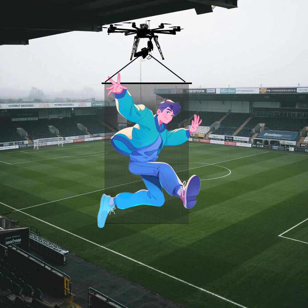 Portable Foldable Ultra-Light LED Disp y UAV/UAS F g Poster for Promotions - view 3