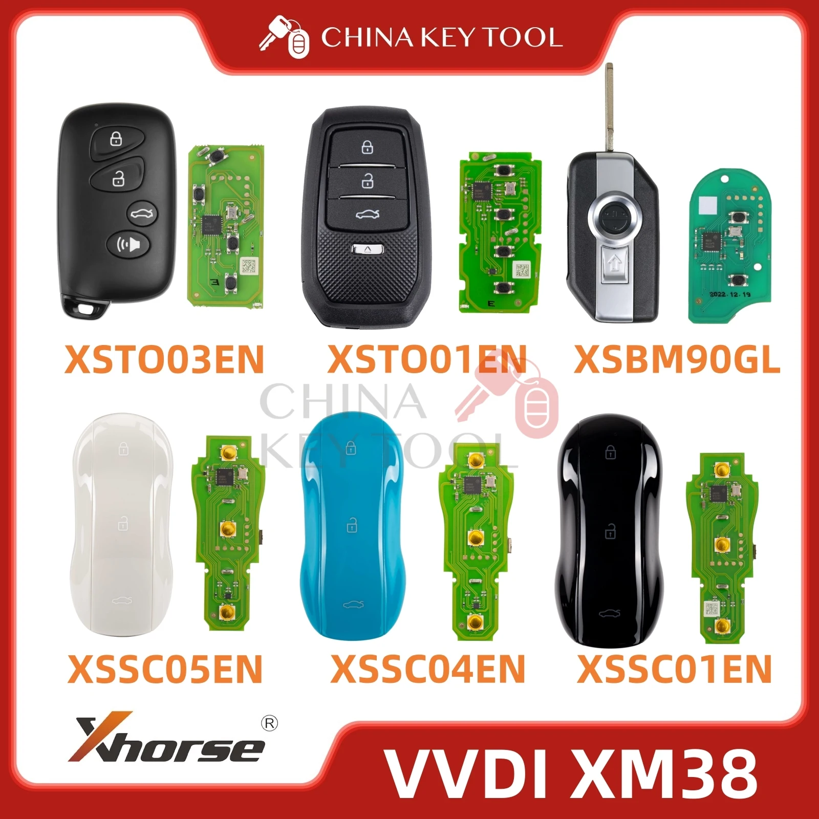Xhorse  Smart Remote Key XSSC05EN XSSC04EN XSSC01EN XSTO03EN XSTO01EN XSBM90GL  Global Version