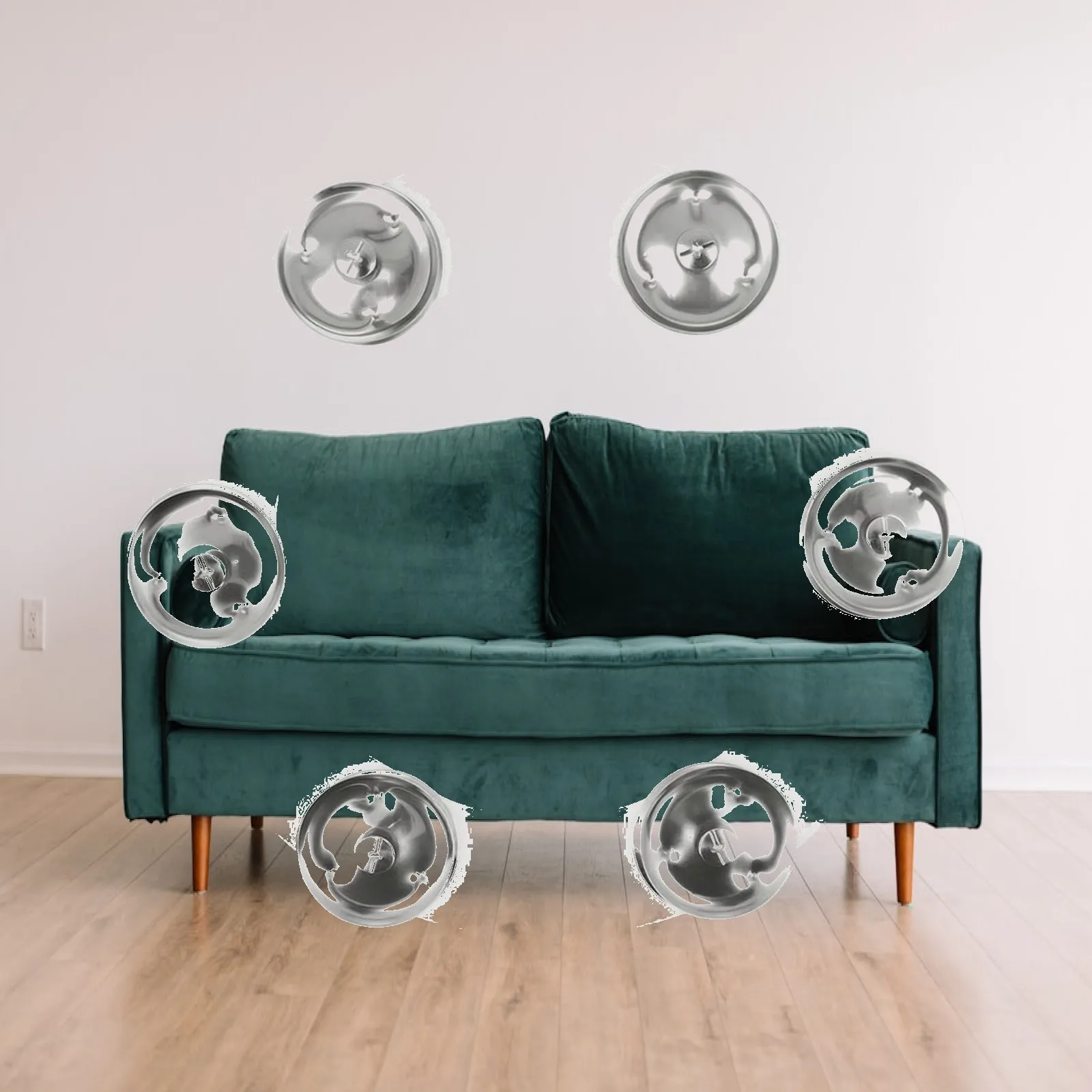 Cymbal Jingle Circle Silicone Ching Circle Cymbal with Bells Flexible Percussion Accessory with Bells Secure for Drummers