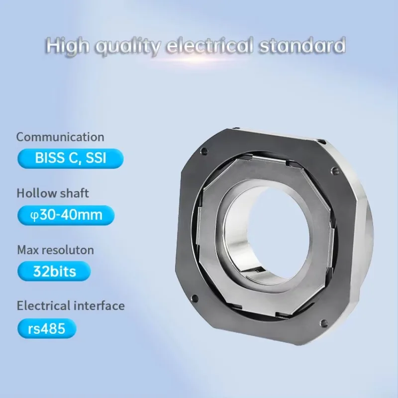 NEW MPN80 HENGXIANG 16 Bit 40mm Hole Absolute Rotary Encoder with BISSC/SSI Communication IP50 Protection Flange Mount