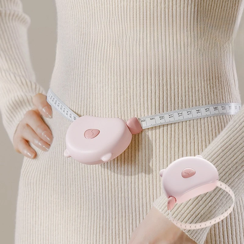 1PC Portable Soft Body Measuring Tape Auto Retract Magnetic Design for Chest Thigh Arm Circumference Body Size Measuring