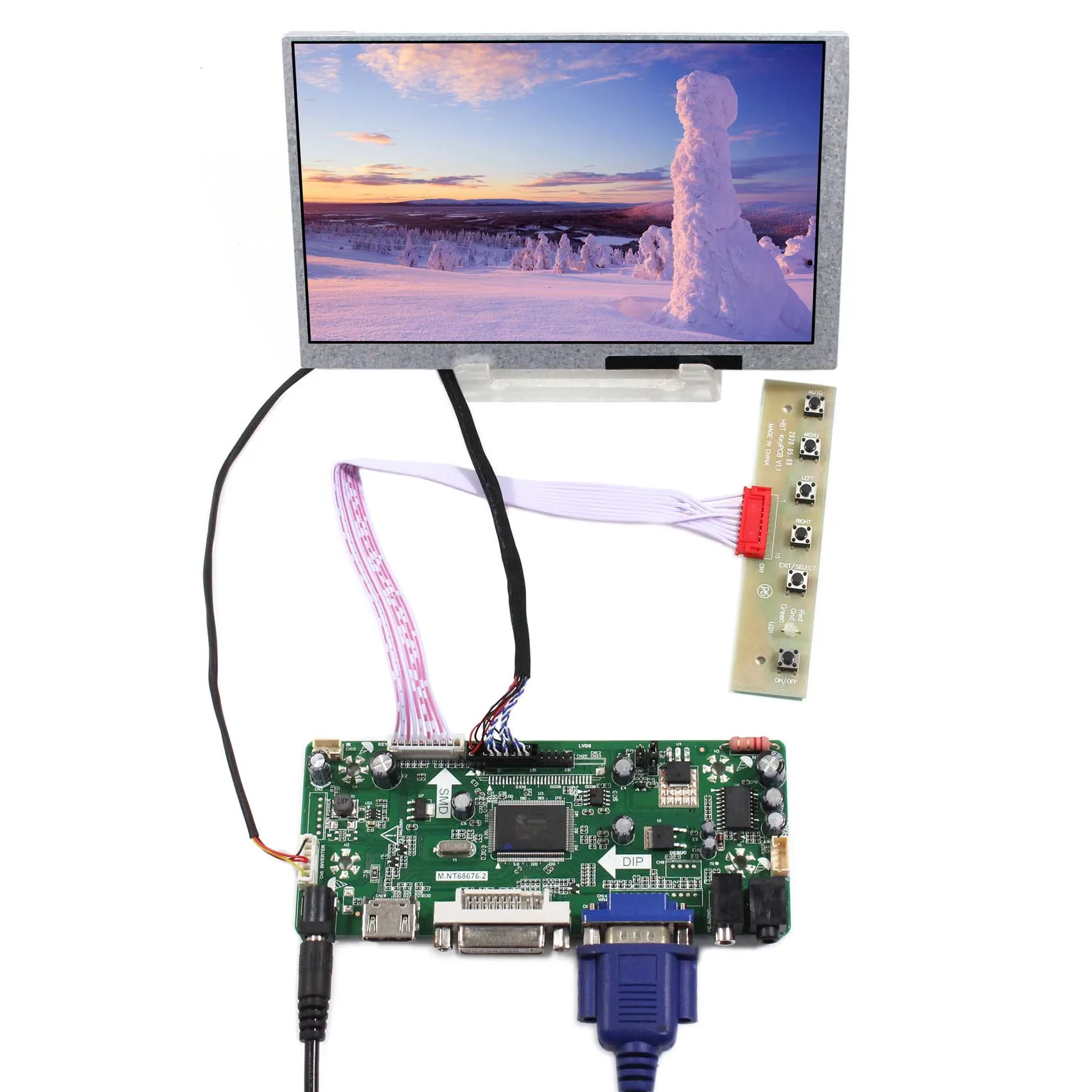 

7" G070Y2-L01 800x480 500nit LCD Screen With LCD Controller Board
