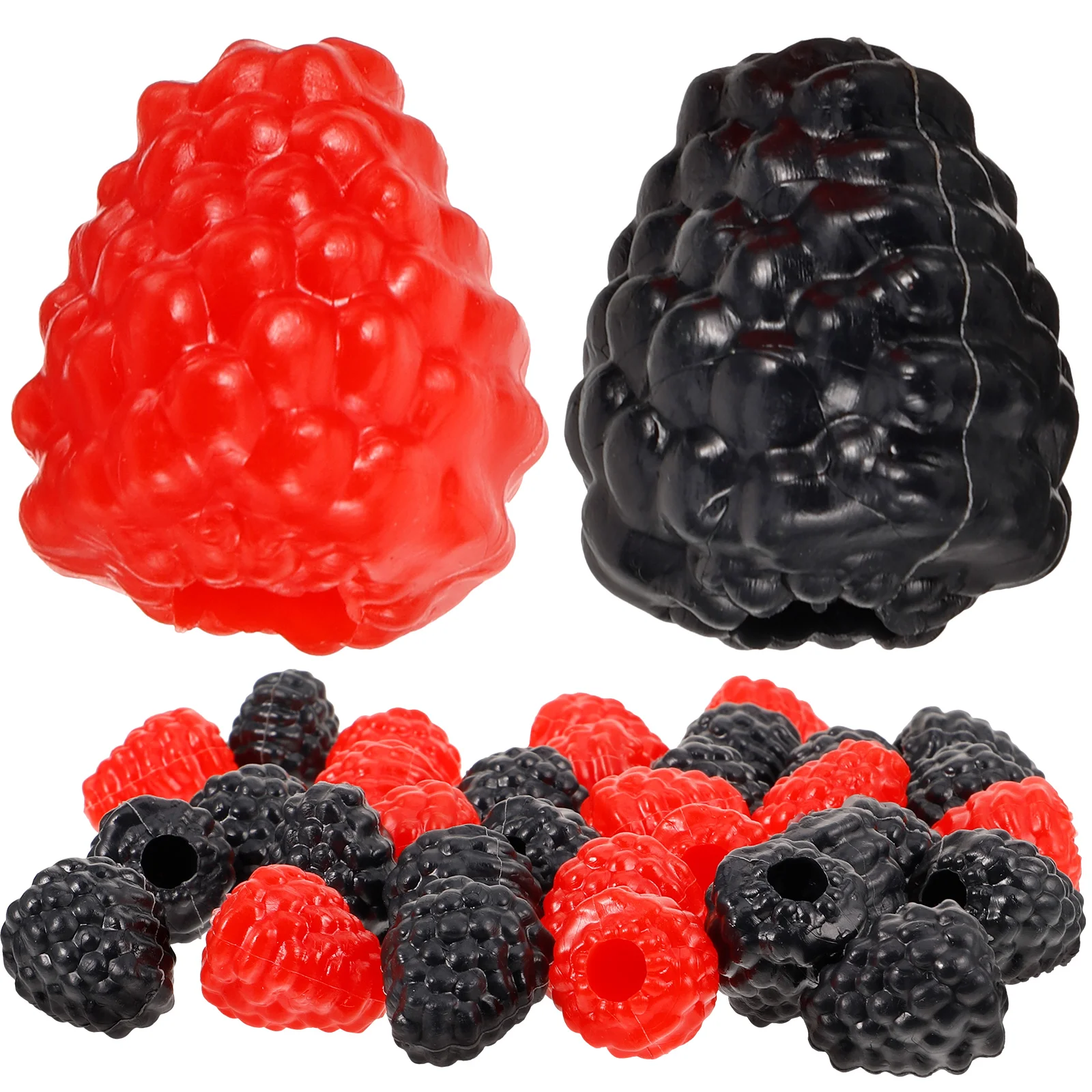 40 Pcs Ornaments Home Decoration Child Blueberry Fruit Raspberry Soft Pvc False Desktop Fake