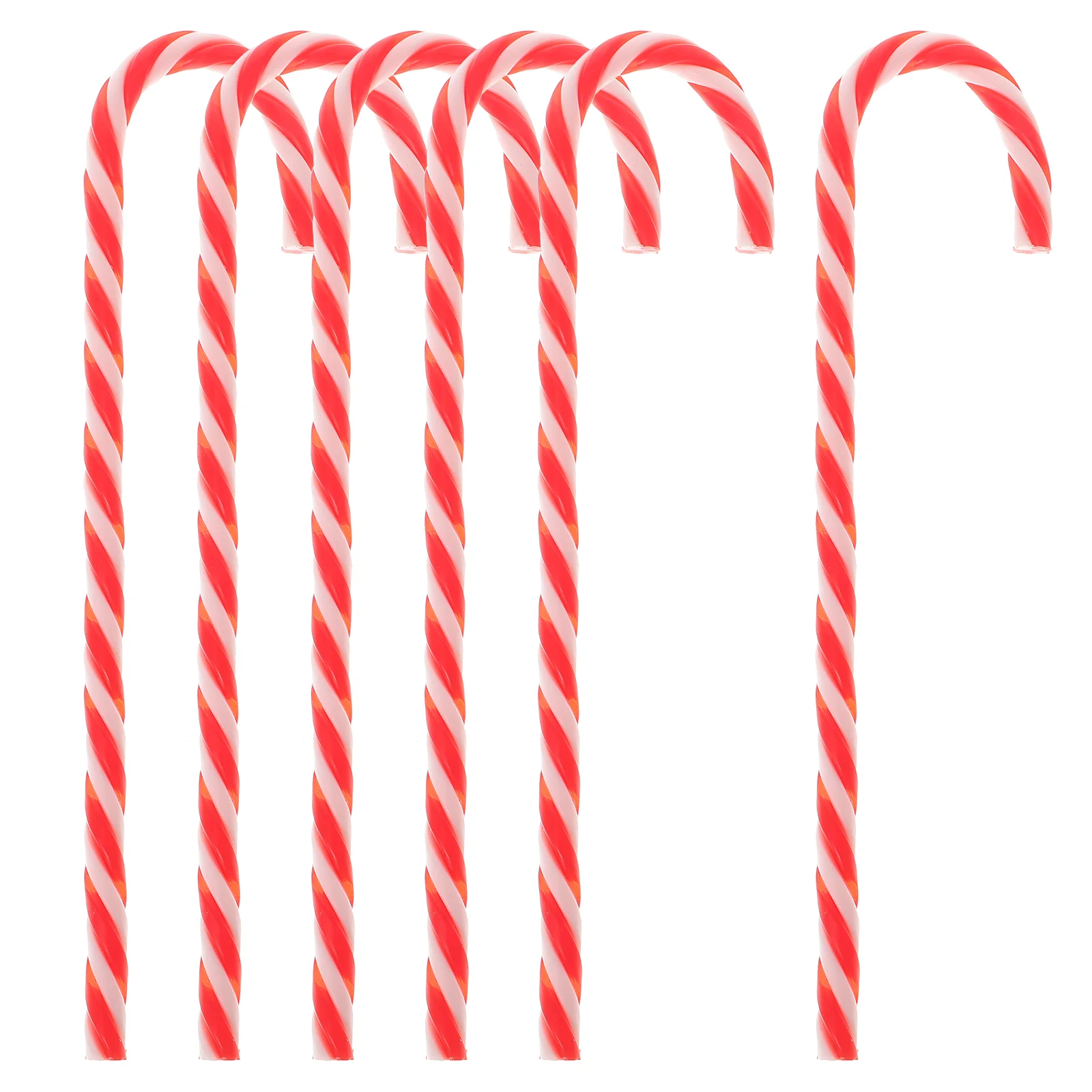 6pcs Candy Cane Christmas Lawn Stakes Pathway Markers Creative Christmas Tree Decoration Gift christmas candy cane