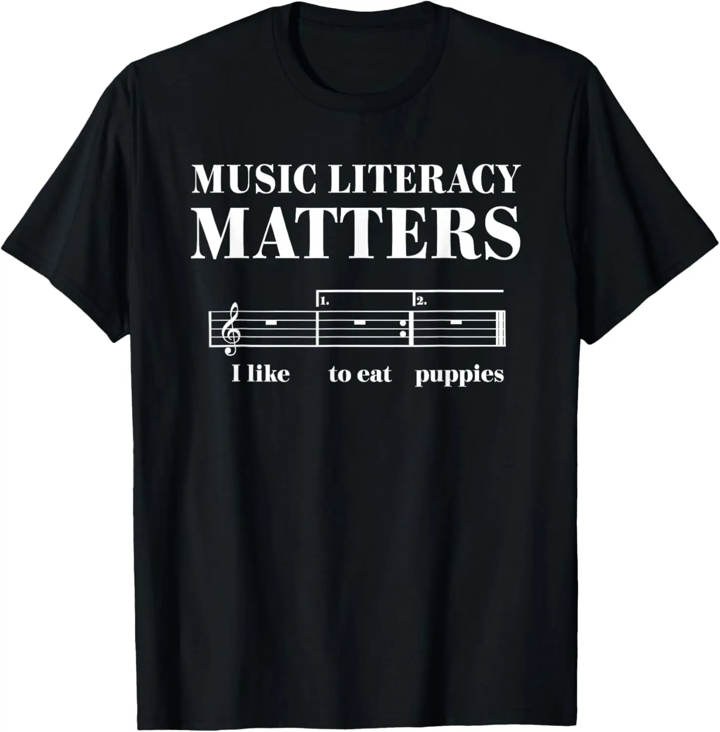 Music Literacy Matters Funny Music Gift Ideas T-Shirt