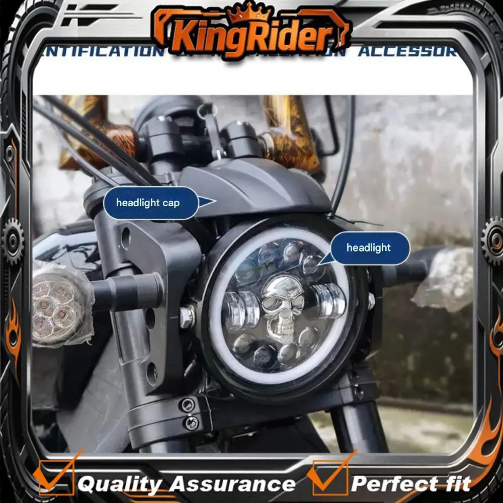 【Supreme quality】For QJMOTOR SRV 600 headlight QJ srv 600 round light LDE super bright headlight