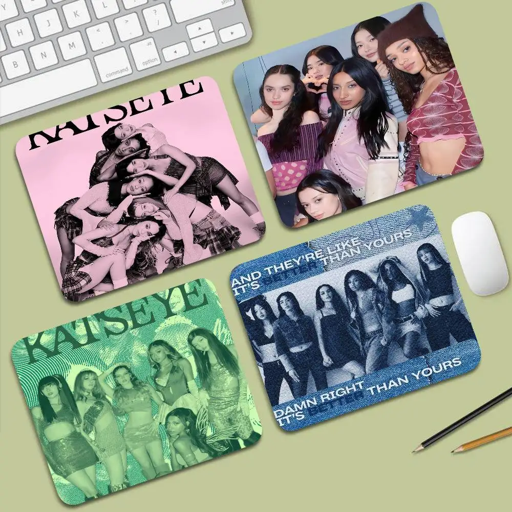 Korea Kpop Band K-Katseye NEW Mouse Pad Custom Mousepad Game Small Size Computer Desk Pad Natural Rubber Home Keyboard Pad
