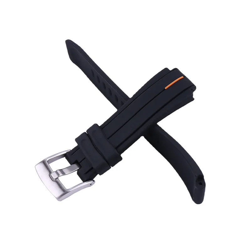 Tali Jam Tangan Karet Pria 24Mm X 16Mm Kompatibel untuk Timex Tide T2N720 721 TW2T76300 T2N738 Gesper Gelang Olahraga Silikon Wanita