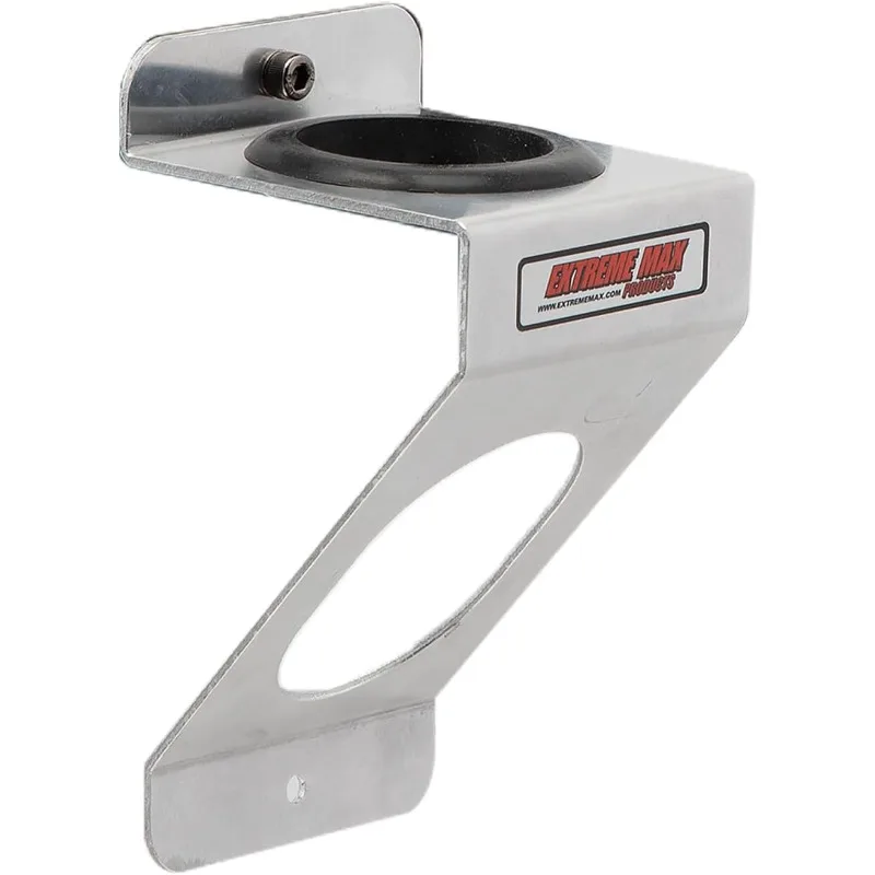 

Extreme Max 5001.6308 Wall-Mounted Aluminum Flashlight Holder for Enclosed Race Trailer, Shop, Garage, Storage - Silver